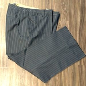 NWOT Pinstripes wide leg denim trousers